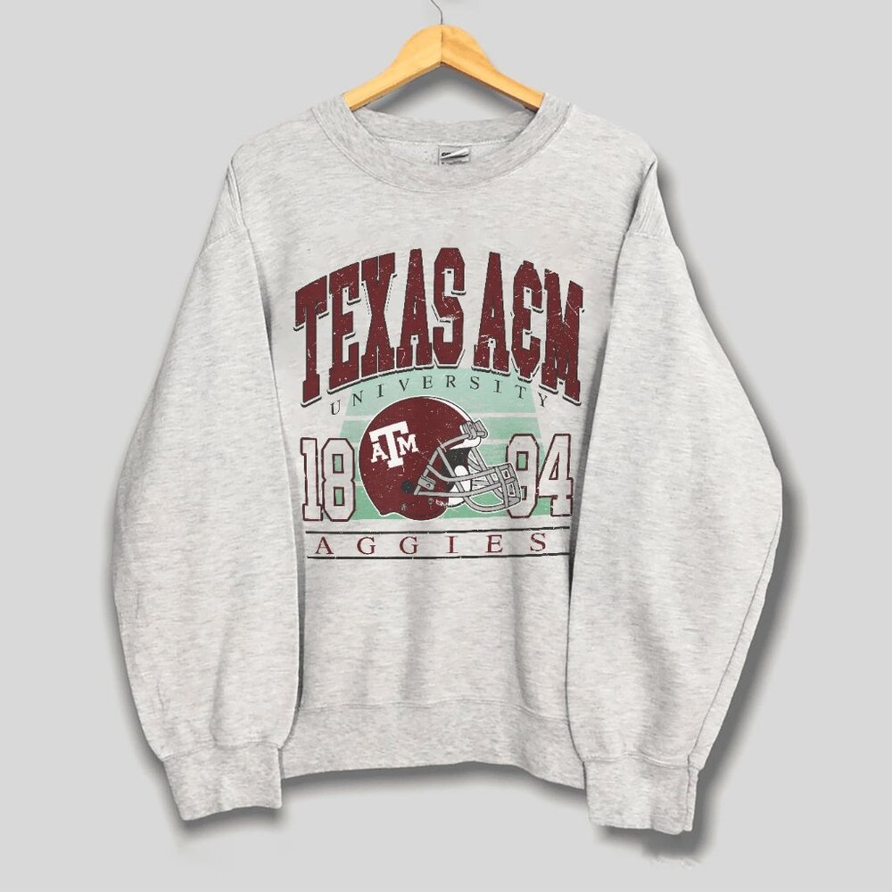 Vintage Texas A&M Aggies Football Sweatshirt, Texas A&M University Shirt Tee